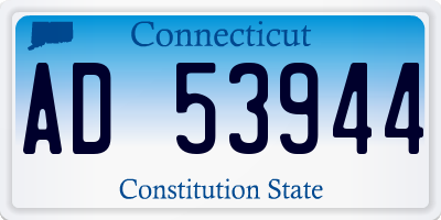 CT license plate AD53944