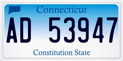 CT license plate AD53947