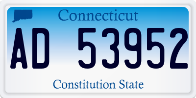 CT license plate AD53952