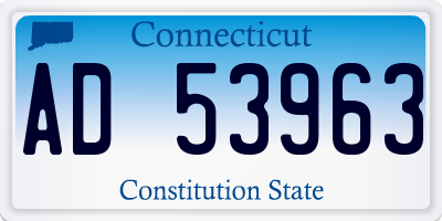 CT license plate AD53963