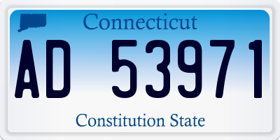 CT license plate AD53971