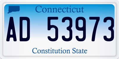 CT license plate AD53973