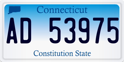 CT license plate AD53975