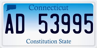 CT license plate AD53995