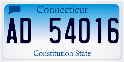 CT license plate AD54016