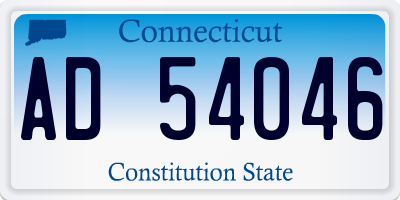 CT license plate AD54046