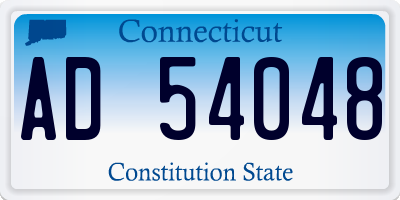 CT license plate AD54048