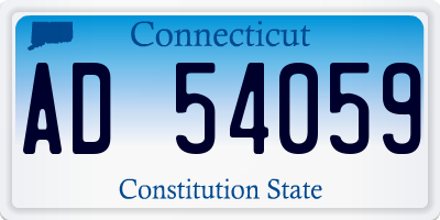 CT license plate AD54059
