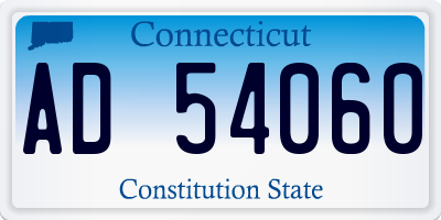 CT license plate AD54060