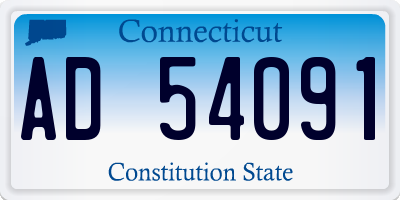 CT license plate AD54091