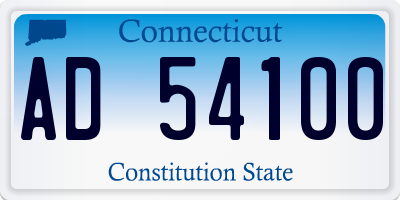 CT license plate AD54100