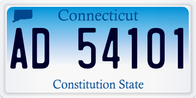 CT license plate AD54101