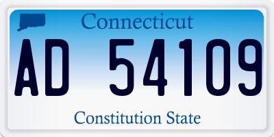 CT license plate AD54109