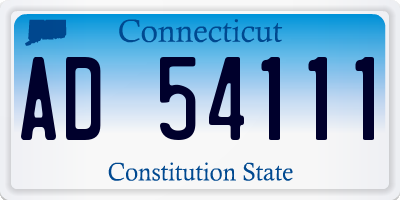 CT license plate AD54111