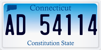 CT license plate AD54114