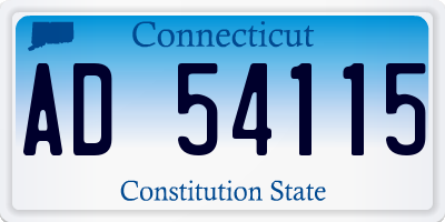 CT license plate AD54115