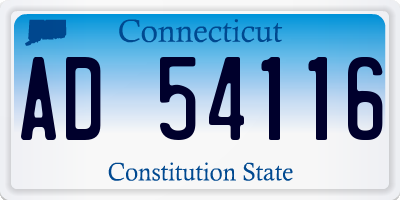CT license plate AD54116