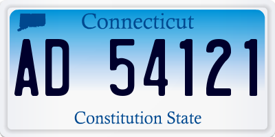 CT license plate AD54121