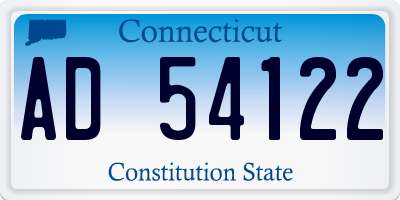 CT license plate AD54122