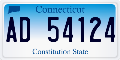 CT license plate AD54124