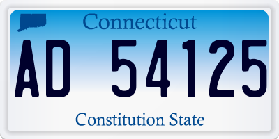 CT license plate AD54125
