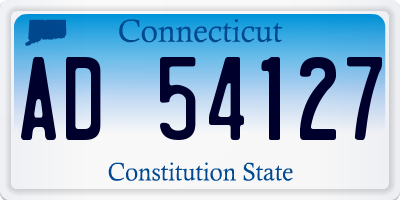 CT license plate AD54127