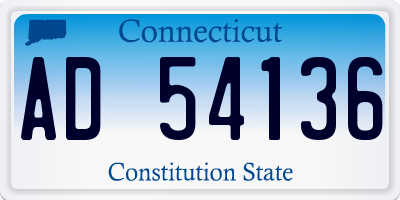 CT license plate AD54136