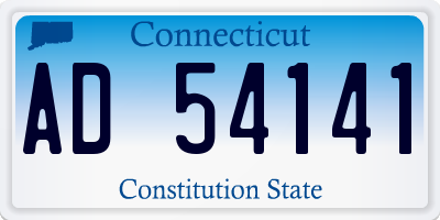 CT license plate AD54141