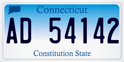 CT license plate AD54142