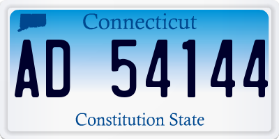 CT license plate AD54144