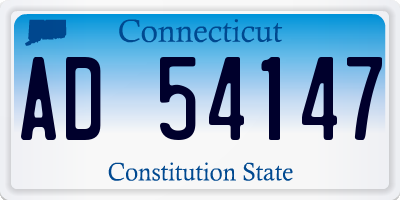 CT license plate AD54147