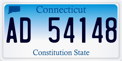 CT license plate AD54148