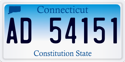 CT license plate AD54151