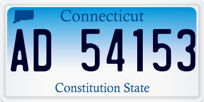 CT license plate AD54153