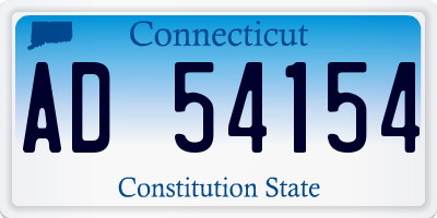 CT license plate AD54154