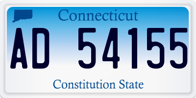 CT license plate AD54155