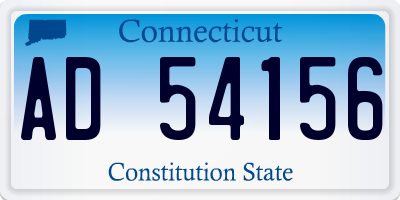 CT license plate AD54156