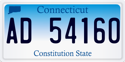 CT license plate AD54160