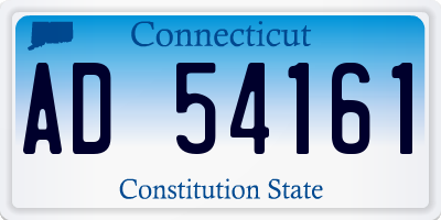 CT license plate AD54161