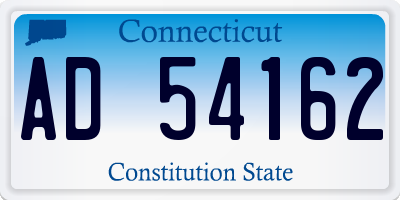 CT license plate AD54162