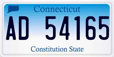 CT license plate AD54165