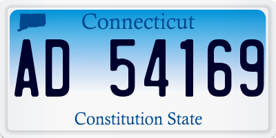 CT license plate AD54169
