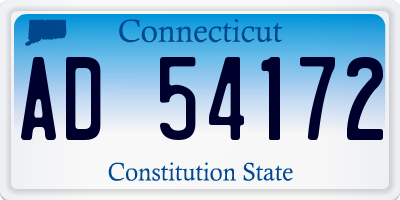 CT license plate AD54172