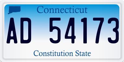 CT license plate AD54173