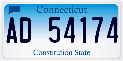 CT license plate AD54174