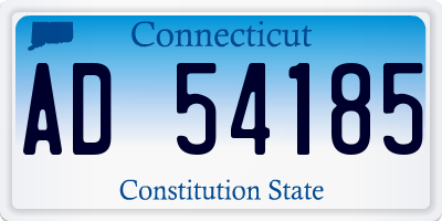 CT license plate AD54185