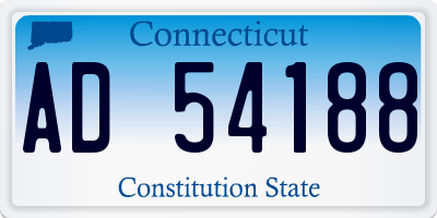 CT license plate AD54188