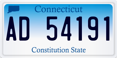 CT license plate AD54191