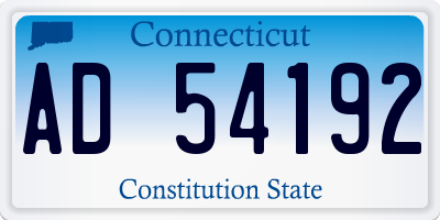 CT license plate AD54192