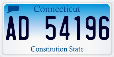 CT license plate AD54196